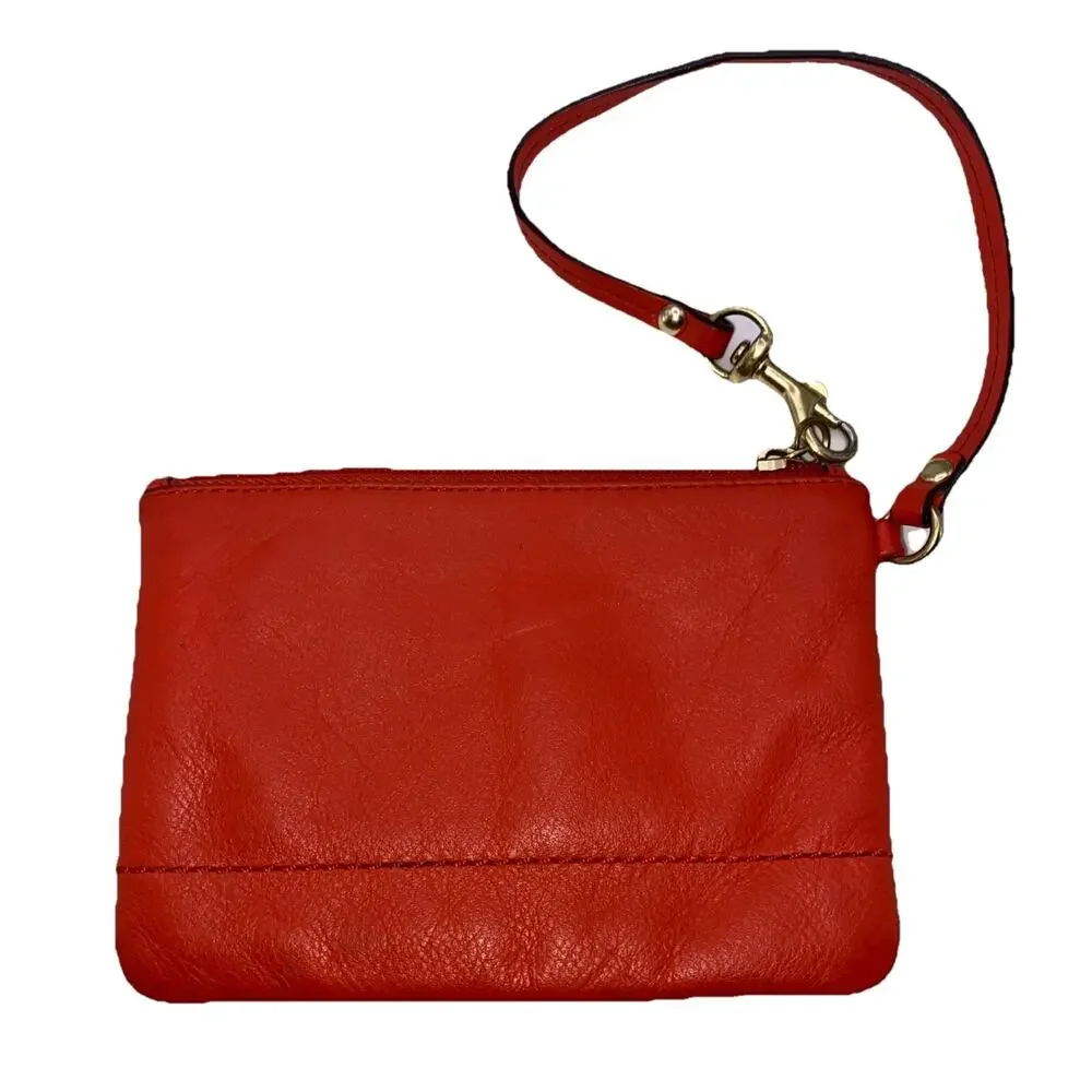 COACH Leather Corner Zip Wristlet Wallet Clutch